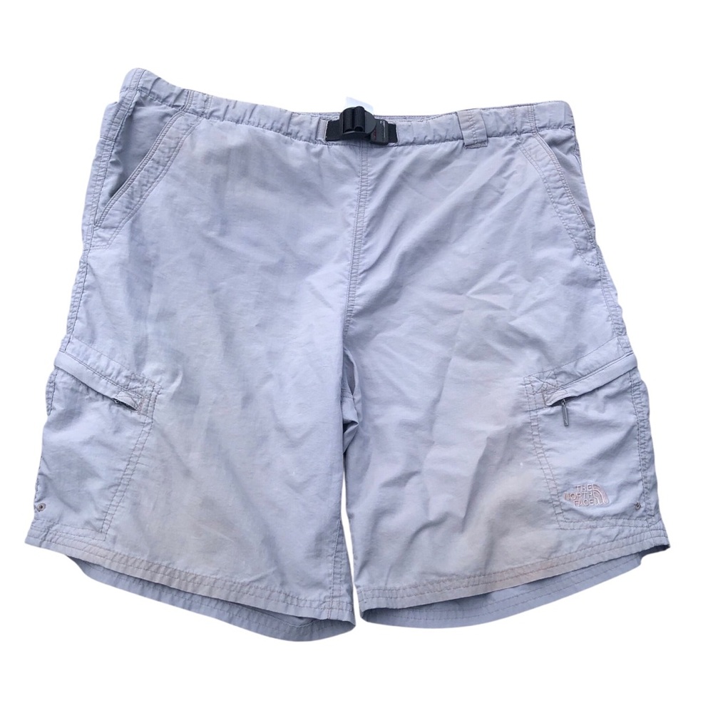 The North Face Men's Gray Cargo Shorts Very Good Condition Size Medium
